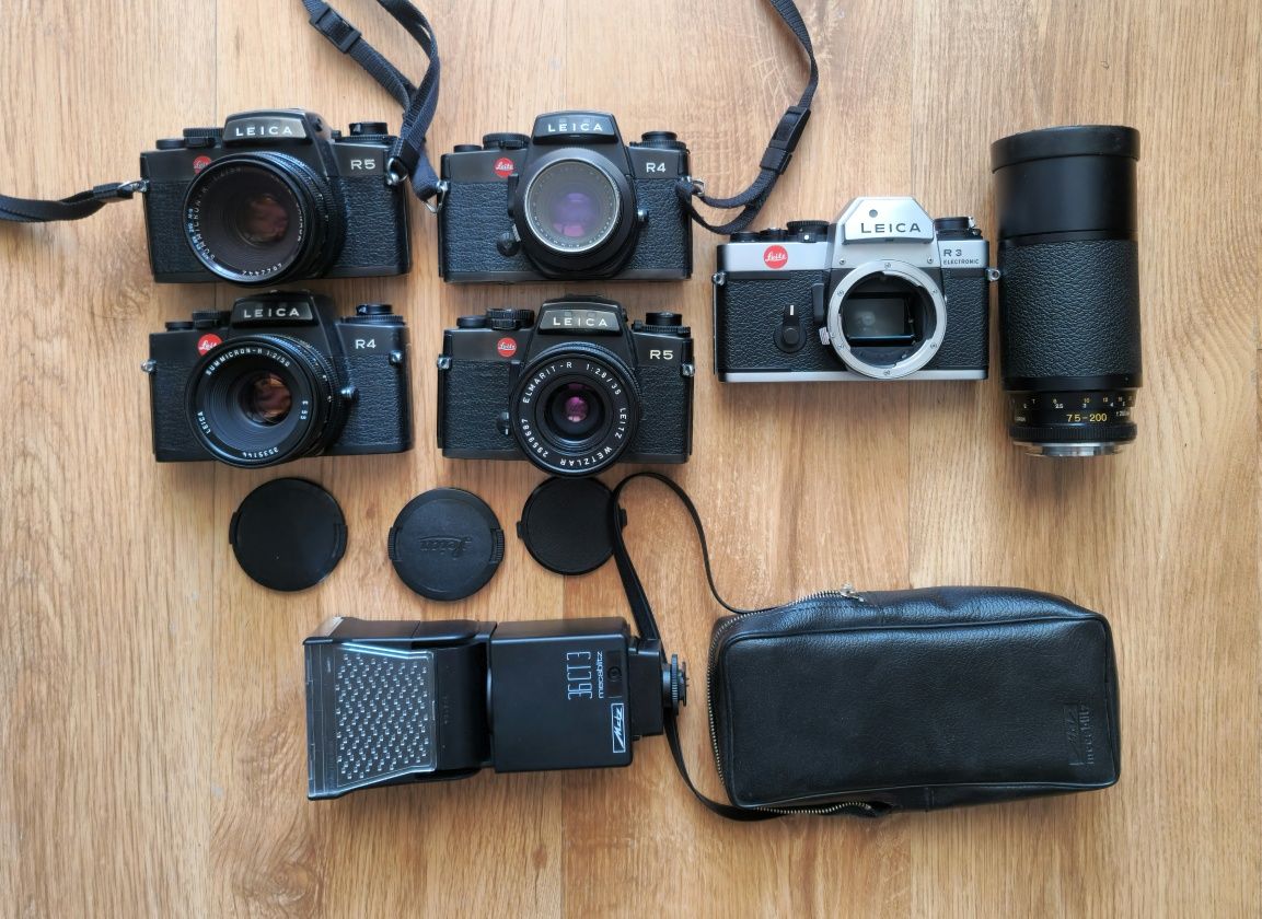 Lot aparate foto vechi pe film vintage SLR point & shoot