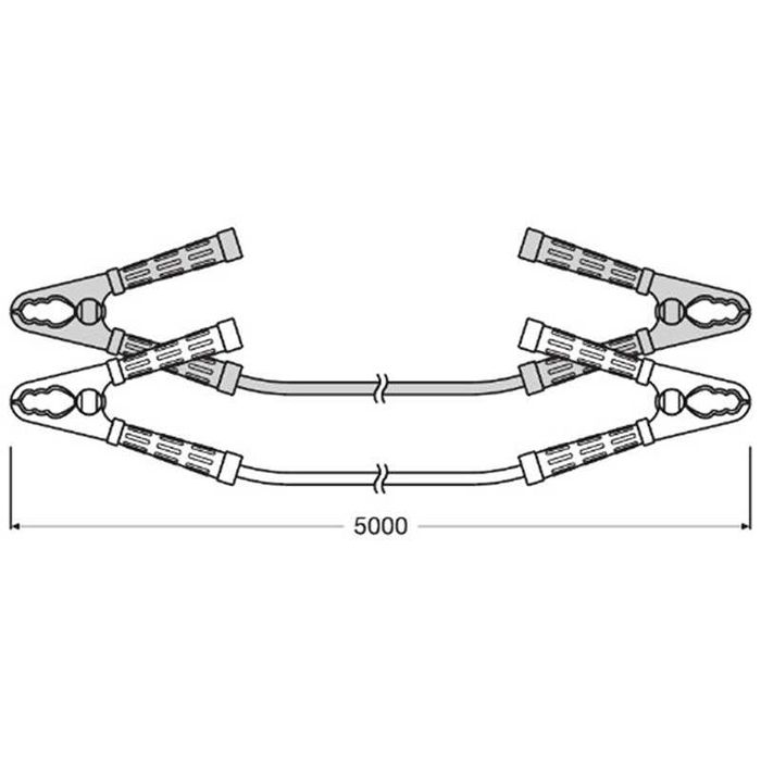 Стартови кабели за подаване на ток OSRAM 1200 Ампера 50мм² 5 метра