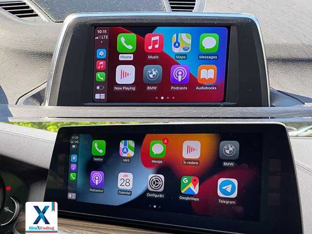 Activare CarPlay BMW G30 G11 G01 F30 F15 F16 G05 G20 G06 G07