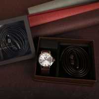 Подаръчен комплект с колан и  часовник