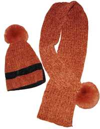 Продам новый шикарный зимний комплект: шапка +шарф из велюр