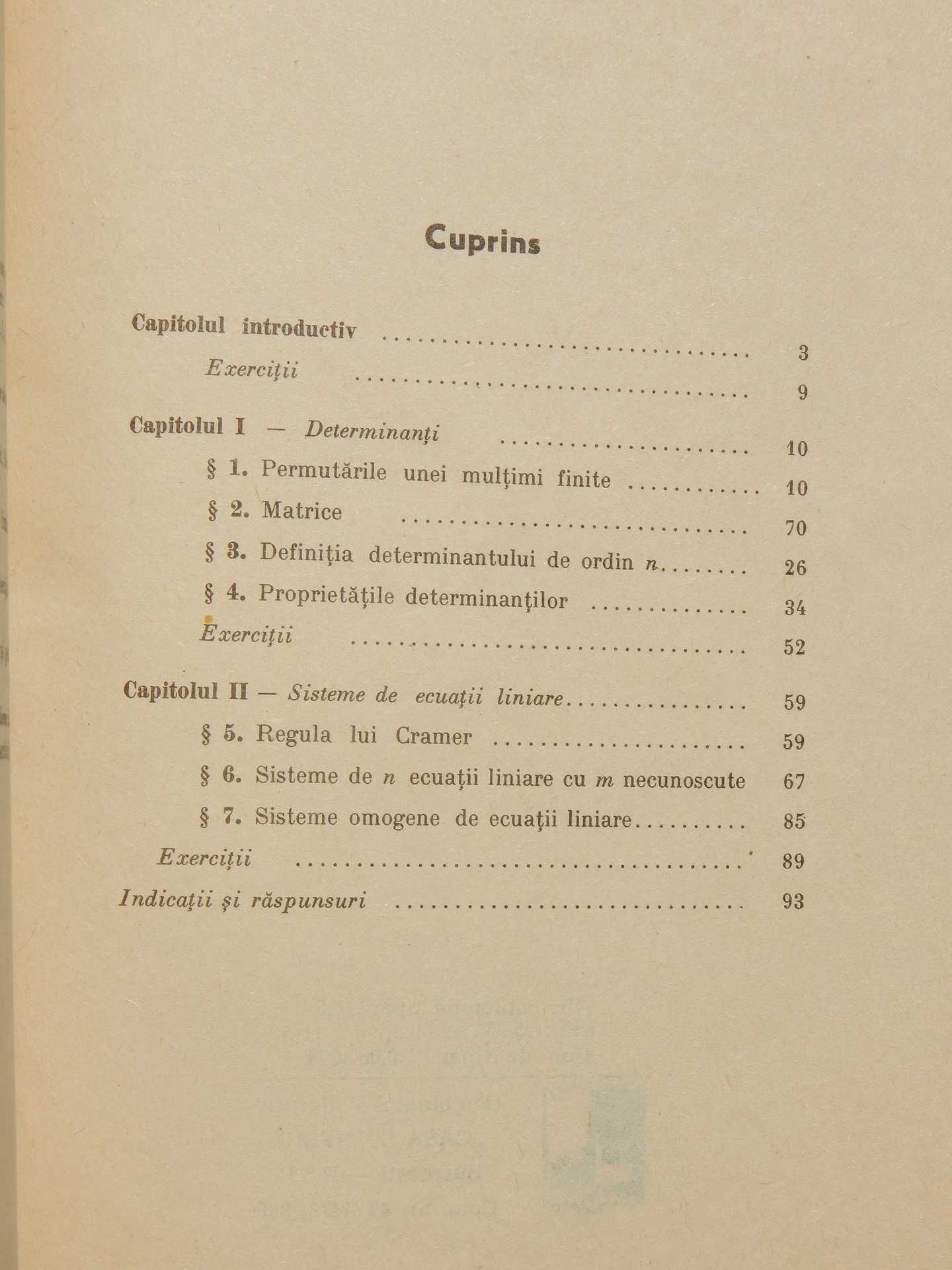 Elemente de algebra superioara Eugen Radu EDP 1975 cls XI