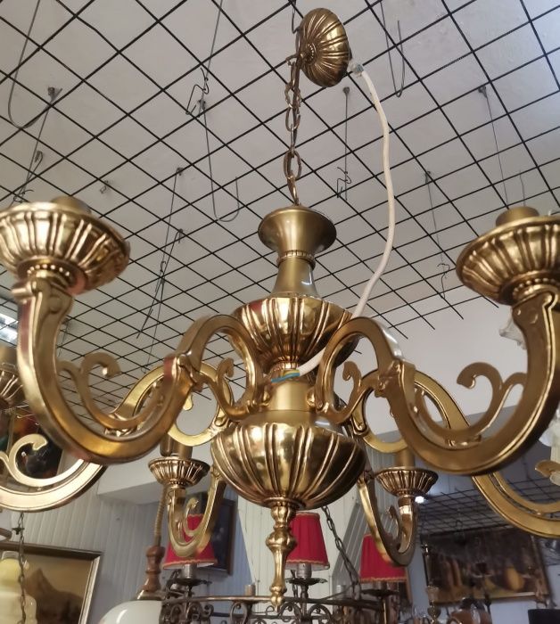 Candelabru in stil francez din bronz masiv piesa de o mărime impozanta