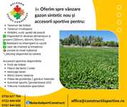 Vând gazon sintetic,accesorii sportive si servicii de mentenanta