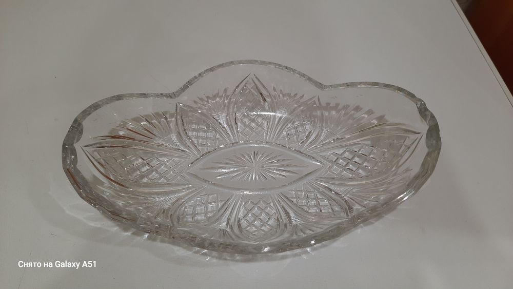Чешское стекло хрустальная ваза