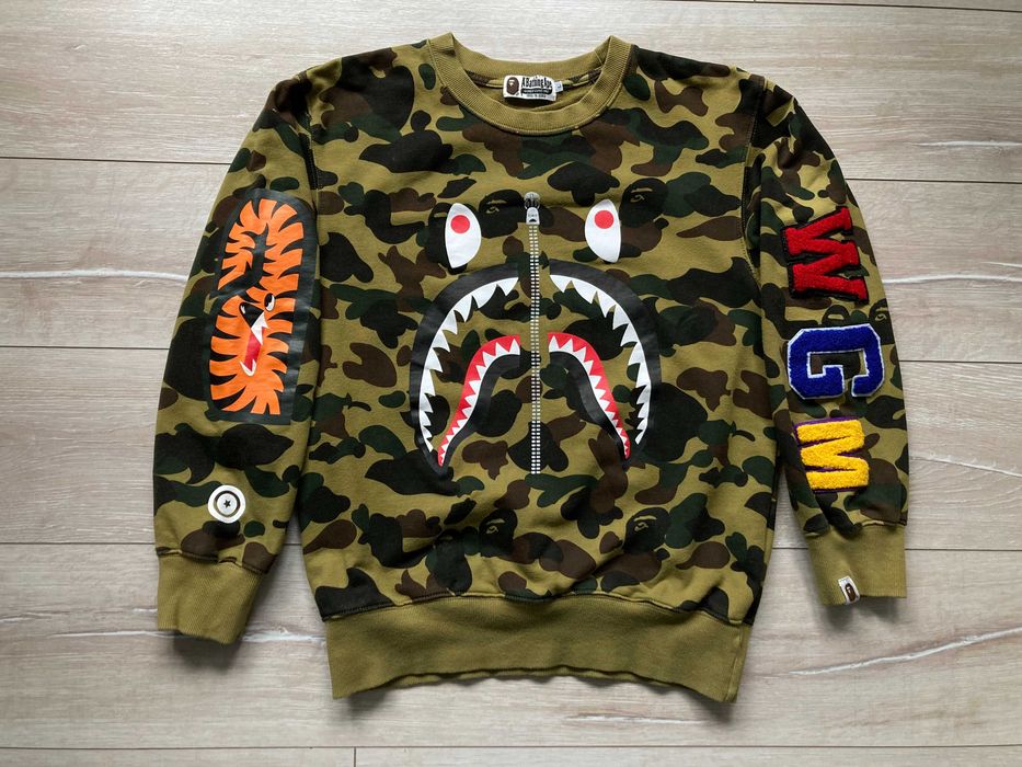 A Bathing Ape 1ST CAMO Bape SHARK камуфлажна блуза фланела M