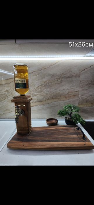 Диспенсър за алкохол Орех и Акация