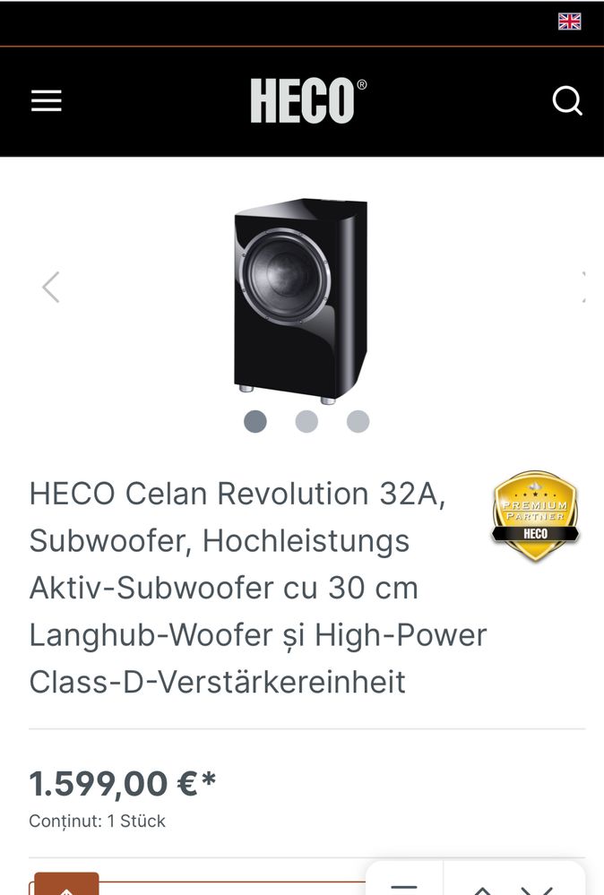 Heco subwoofer xt