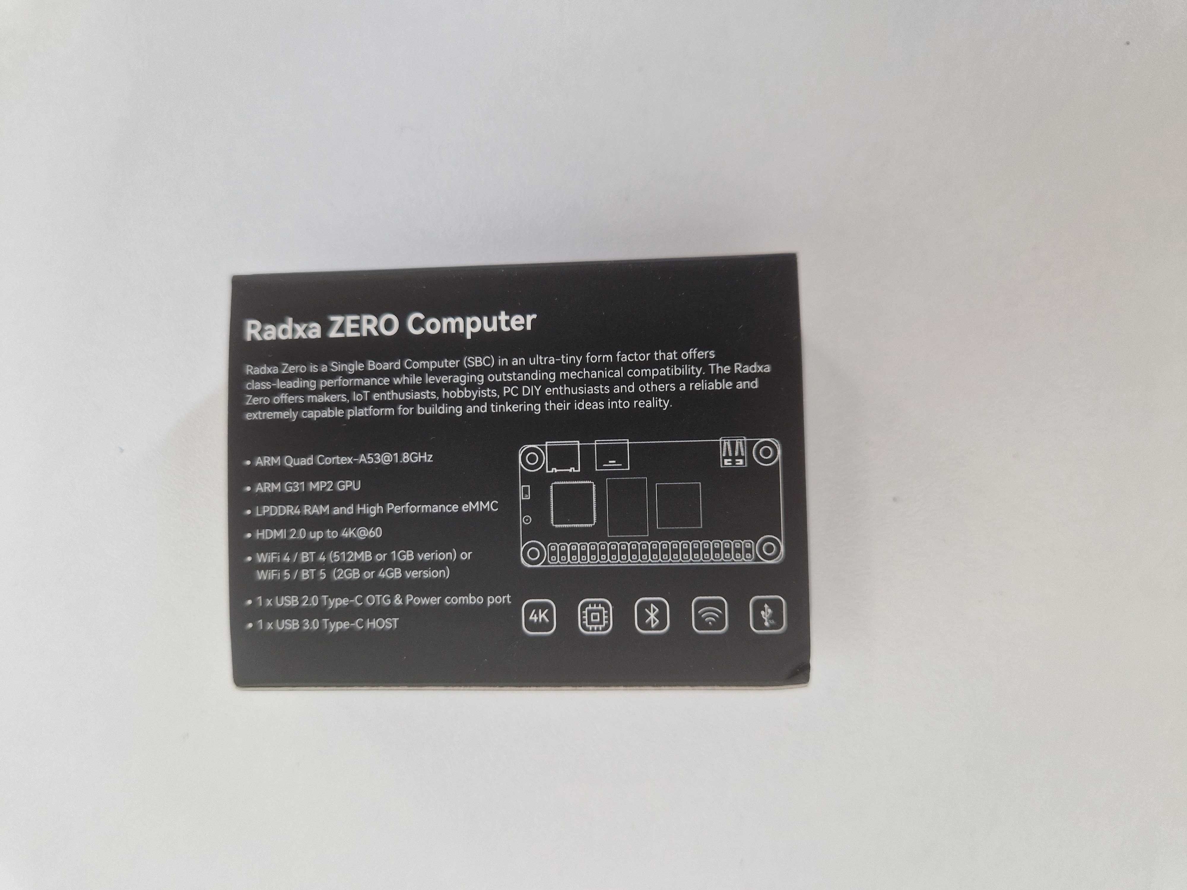 Radxa Zero 4GB/128GB D4E128T, Pinleiste nicht gelötet, ext. Antenne