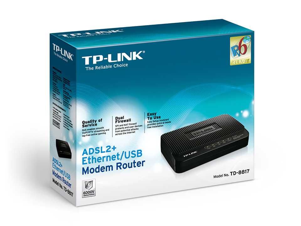 Маршрутизатор TP-LINK TD-8817 как новый