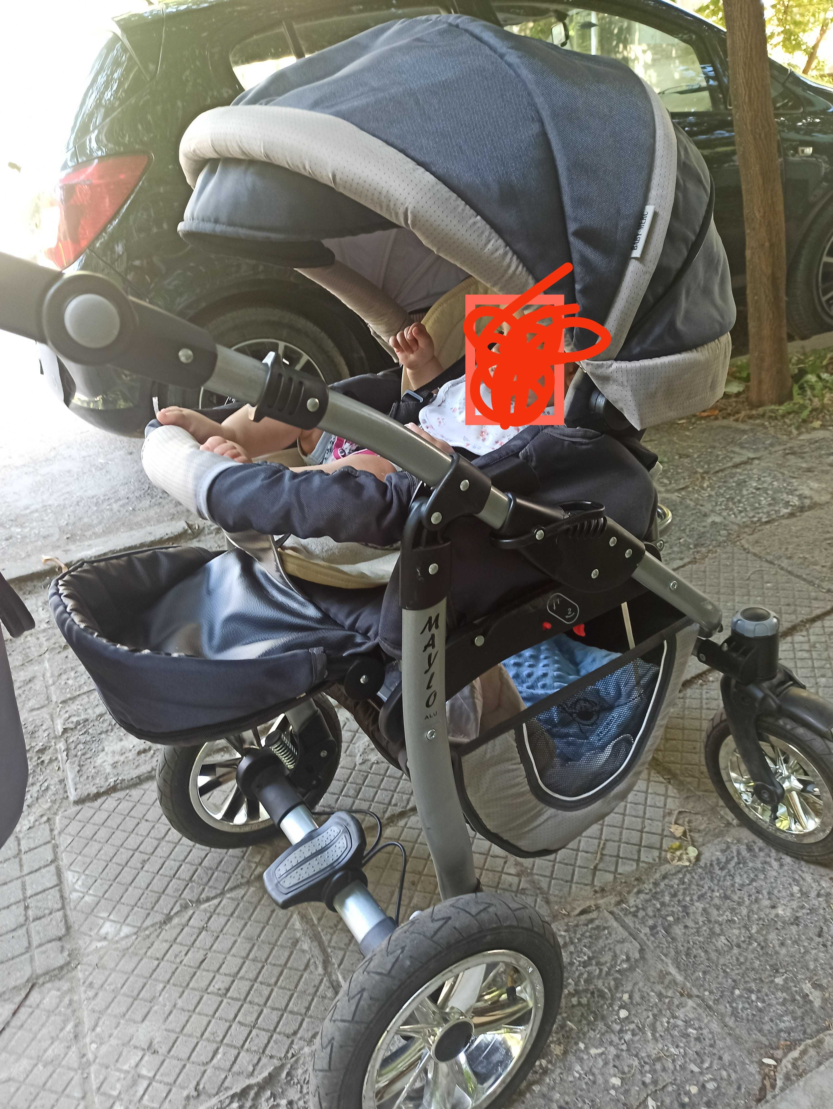 Детска количка baby Merc Maylo 3 in 1
