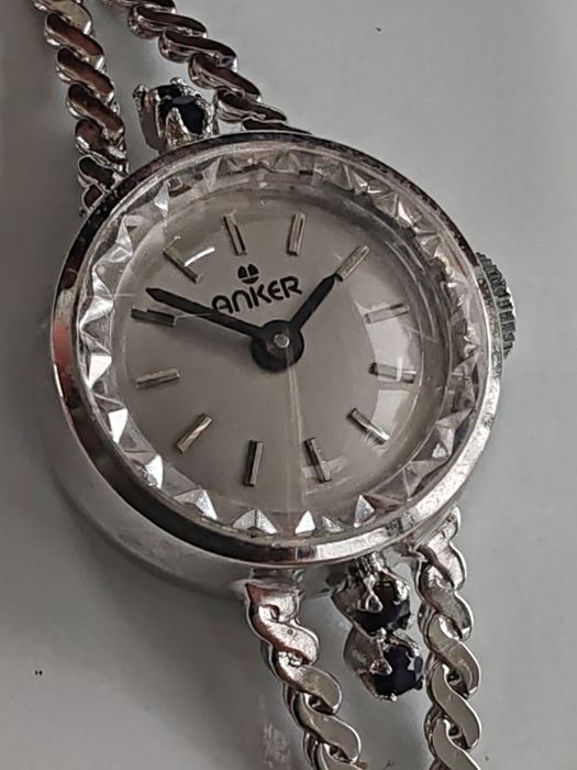 Ceas Anker Glashutte Argint cu Safire Mecanic