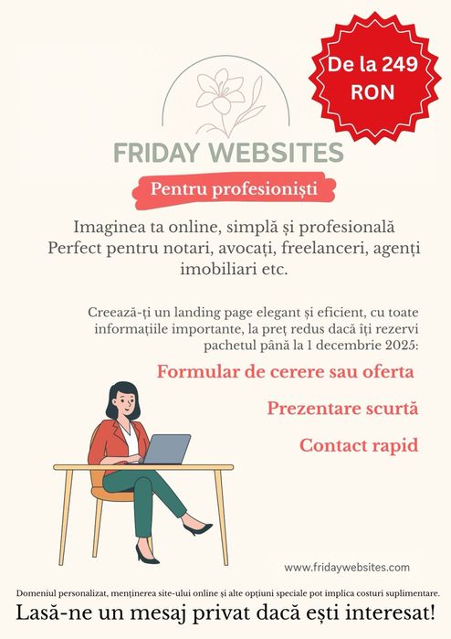 Website profesional – persoane fizice și firme