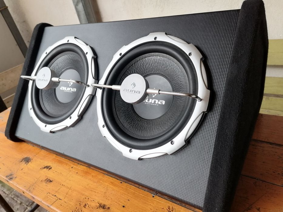 Subwoofer auto stație amplificator bass cabluri hi-low boxe player rms
