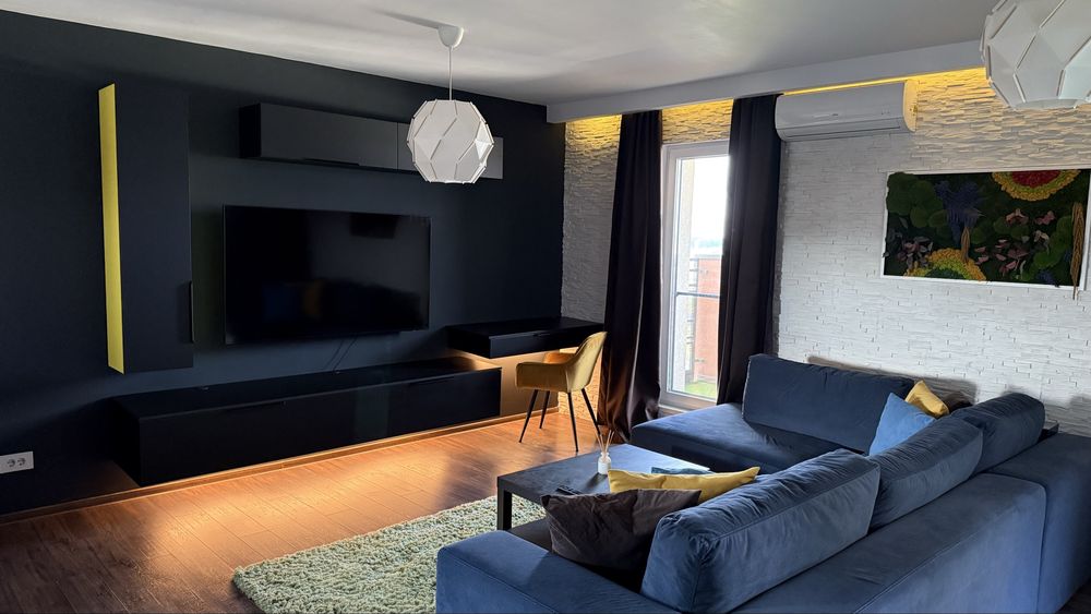 2 cam, 2 bai, terase 35 mp, parcare subterana, mobilat, British School