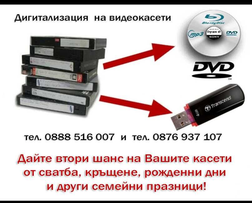 Дигитализиране на записи от видеокасети (VHS, Hi8, miniDV ) на ФЛАШКА
