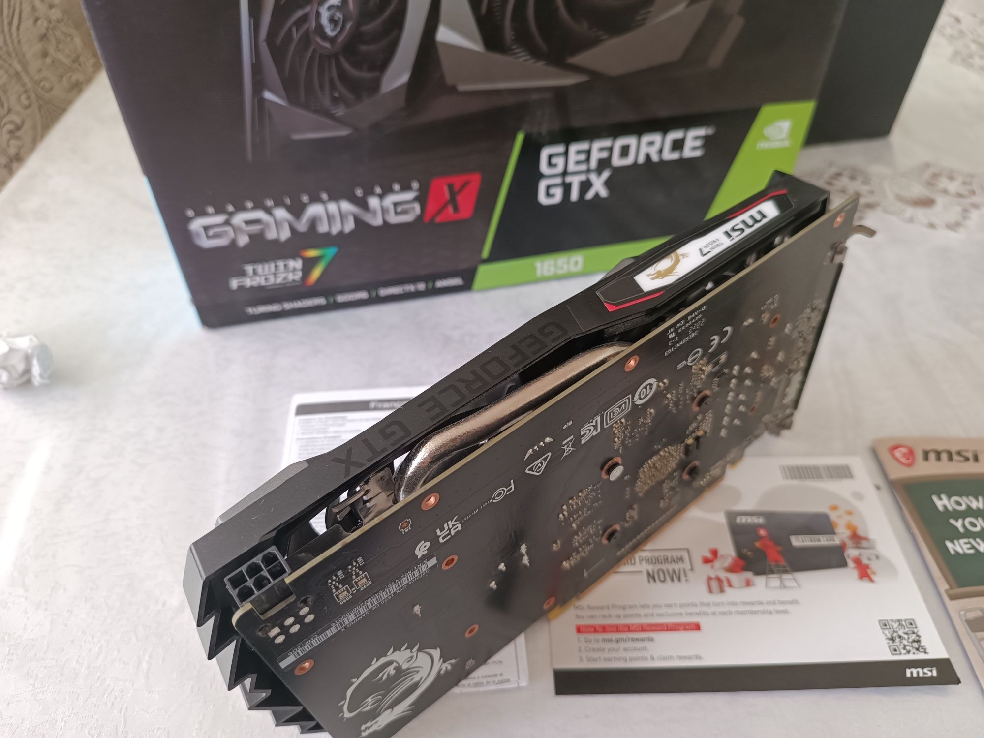 GTX1650/4gb/DDR6 MSI gaming x. RGB. идеал