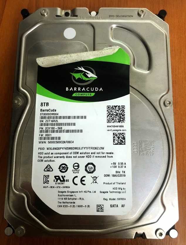 HDD Barra Cuda 8 TB, ST8000DM004