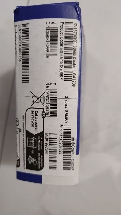 Procesor Intel i7 13700KF LGA 1700 Unlocked 13th gen 13700 K F