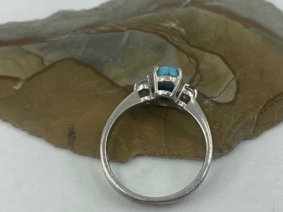 turcoaz natural montat in argint sterling