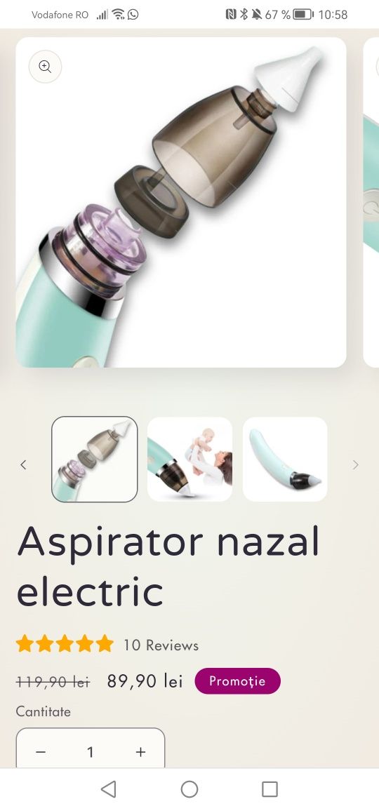 Vând aspirator nazal