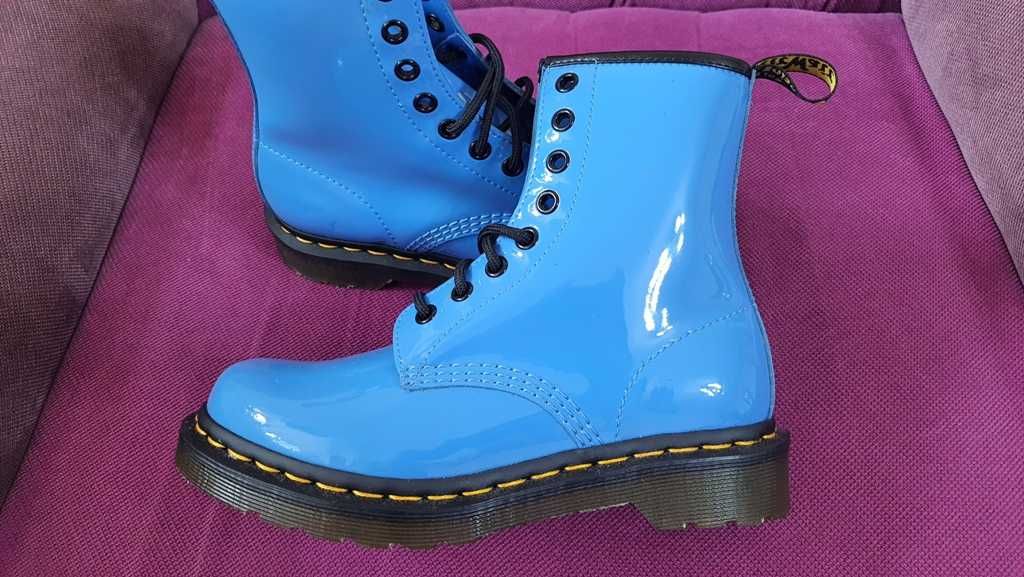 Ghete trendy full piele naturala Dr. Martens Patent Lamper marime 36