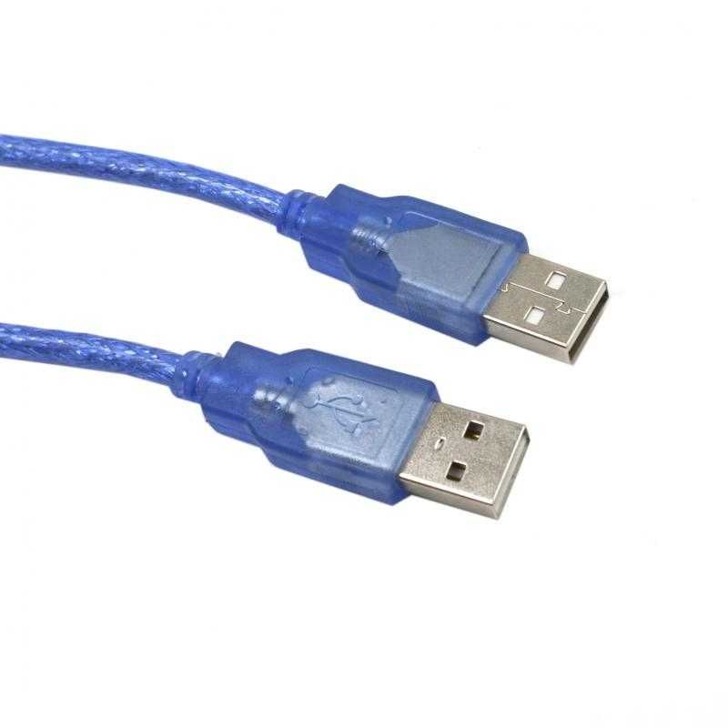 Кабель USB AM - USB AM, LAN, Blue, 0.6м новый в упаковке.