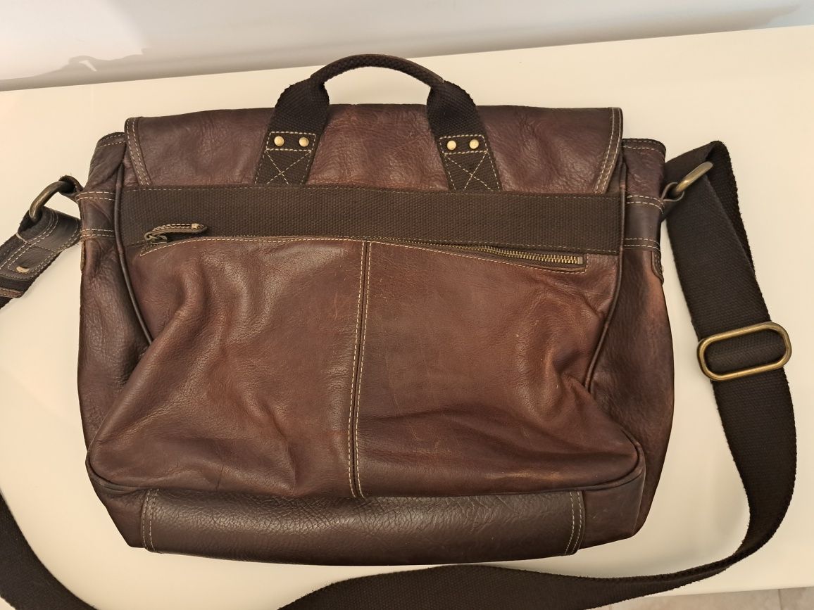 Geanta / servieta vintage Fossil piele