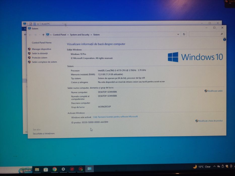 Pc a acer Hard ssd 256gb și incau un hard de 2  tera.