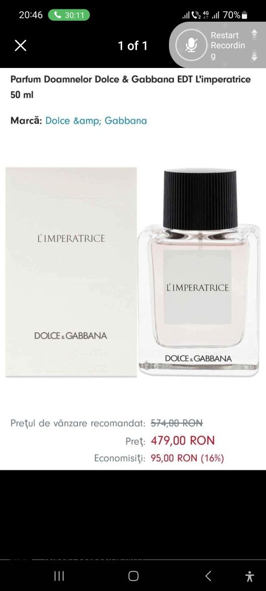 Apa de parfum L'imperatrice Dolce&Gabana