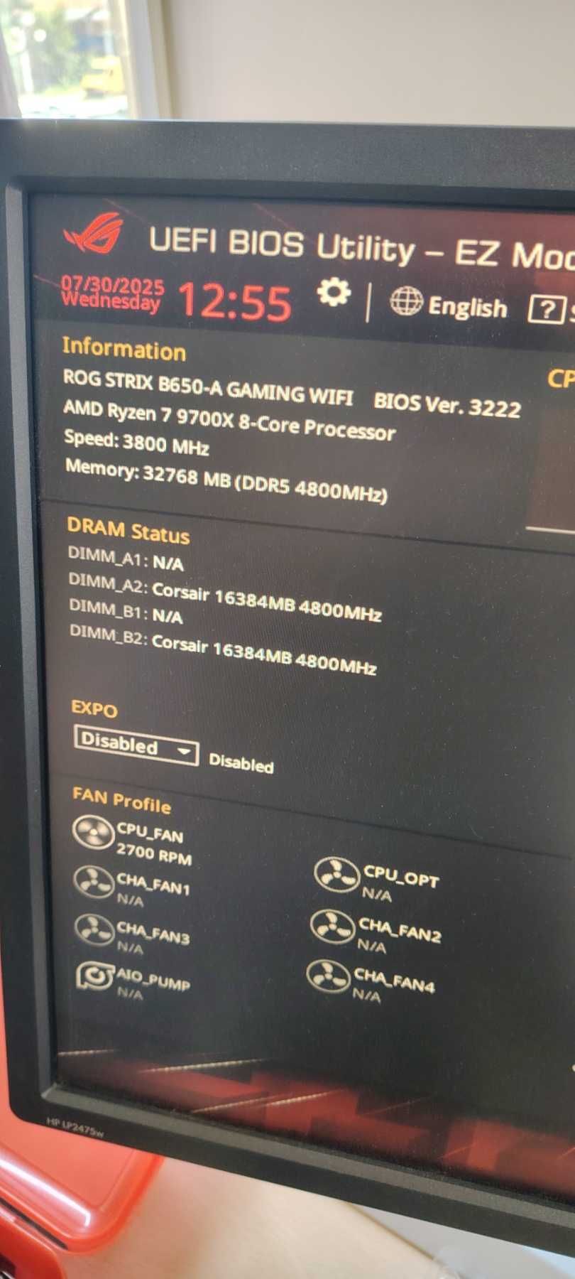 ASUS ROG Strix B650-A Gaming WiFi + Ryzen 7 9700X, осемядрен (5.5GHz]