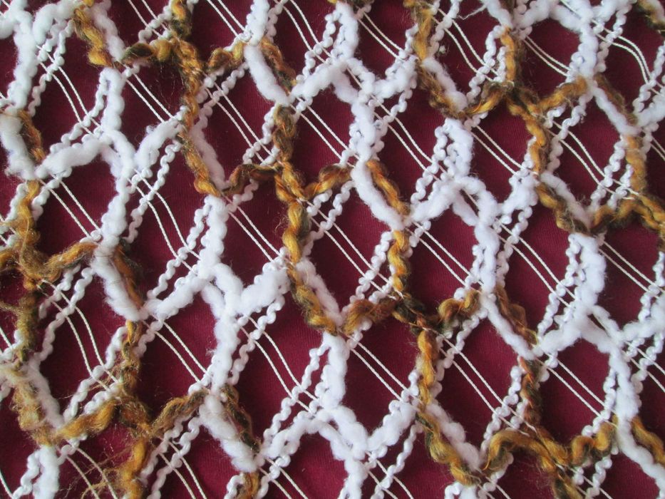 perdele vintage    alb/maro