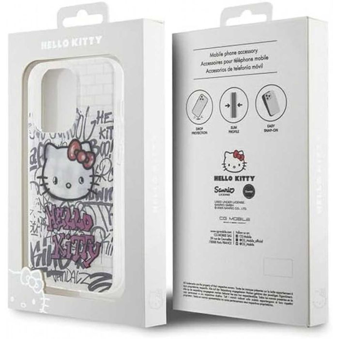 Гръб Hello Kitty IML Bricks Graffiti за iPhone 15, 15 Pro, 15 Pro Max