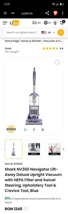 Aspirator Shark Navigator