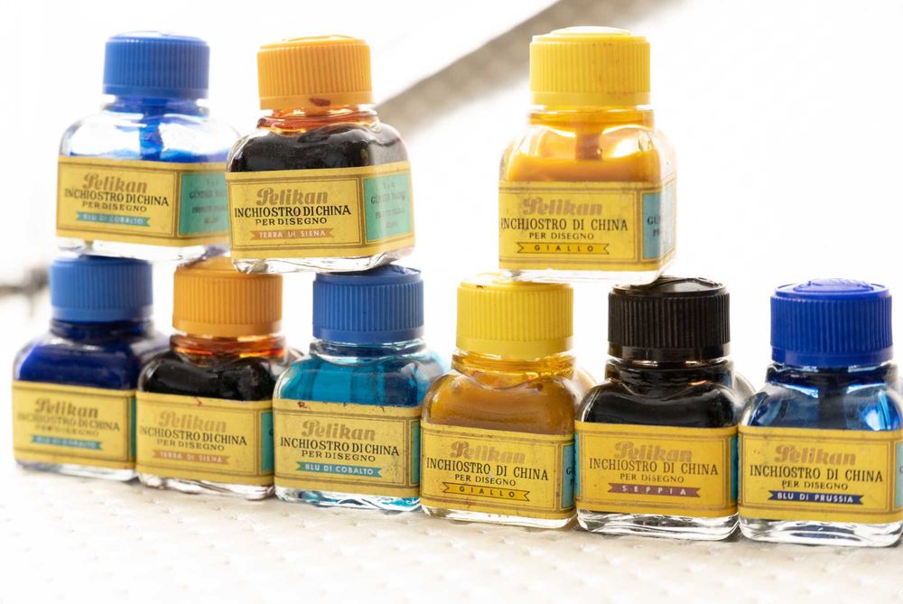Cerneală Pelikan - Gunter Wagner (Milano) - pentru desen - anii 60