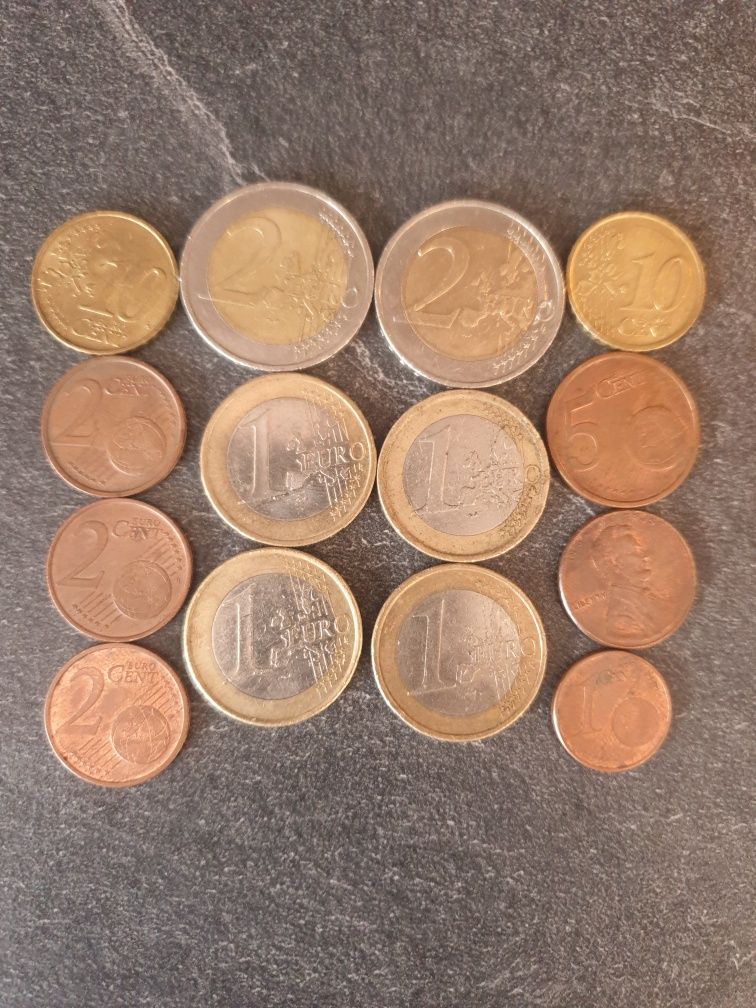 Monede vechi an 2002-2007  ,1€,2€ ,1 cent,2 centi ,5,10 centi, pentru
