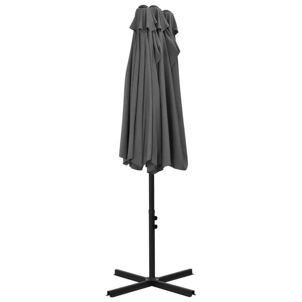 Umbrela de soare gradina/terasa 460×270 cm Gri Antracit LATINA