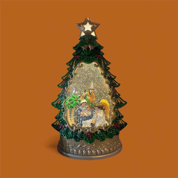 Decoratiune de Craciun Bradut Muzical cu Nasterea Mantuitorului