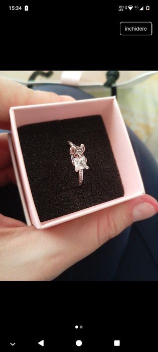 Inel Pandora Stitch mărimea 58