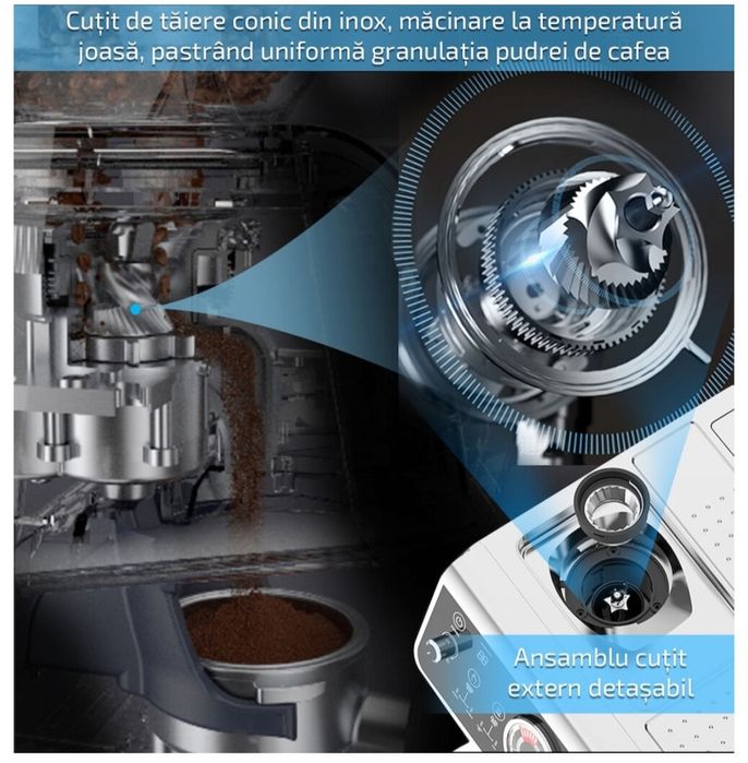 Aparat cafea espresso  ZASS Pro Line ZEM 11, Putere 2800w cu manometru