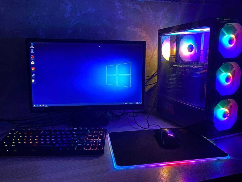 Игровой компьютер i7-4770/GTX 1650/16Gb/120Gb/550W/1000Gb