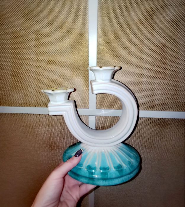 Майсен свещник порцеланов производител Мейсен Somag Meissen окл. 1920