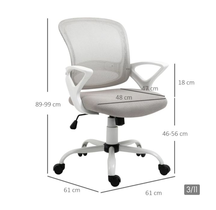 2 buc Scaun birou asamblat NOU