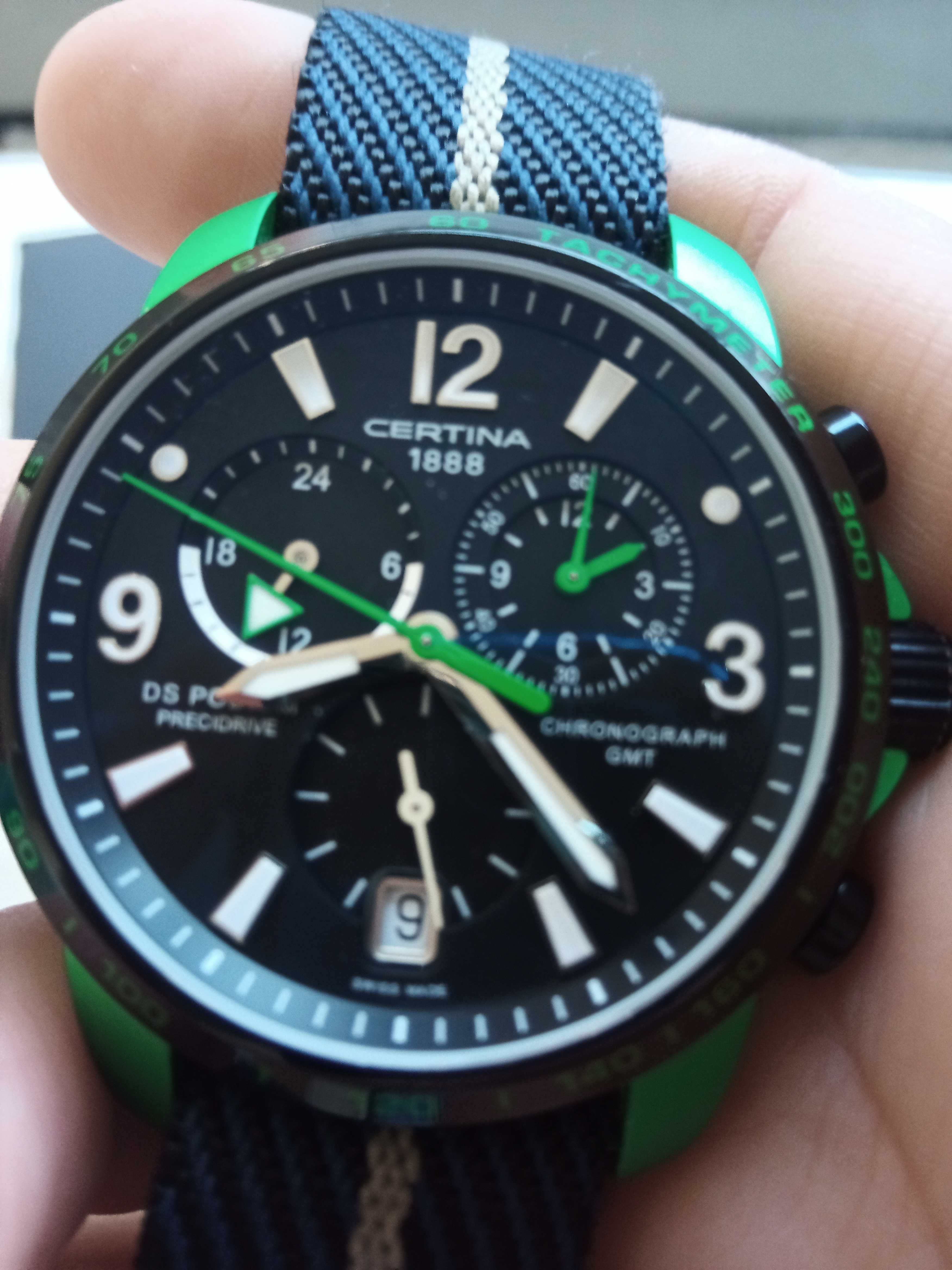Часовник Certina GMT CHRONOGRAPH 42мм Сервизиран