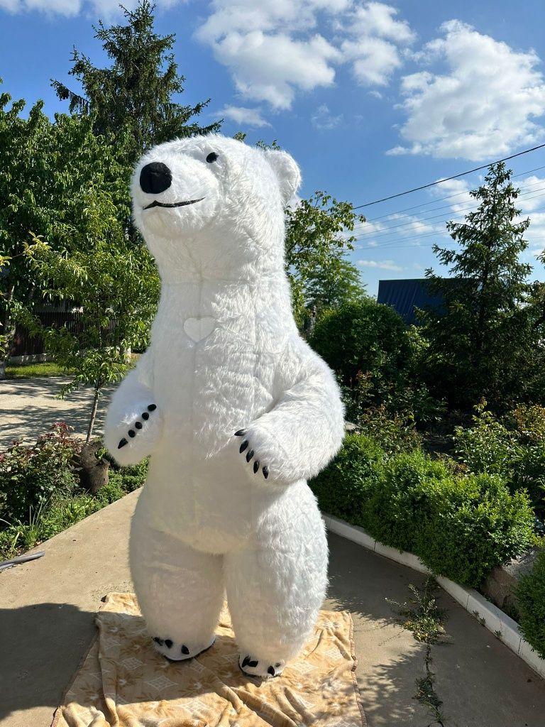 Urs polar gonflabil 3 metri mascota gonflabila