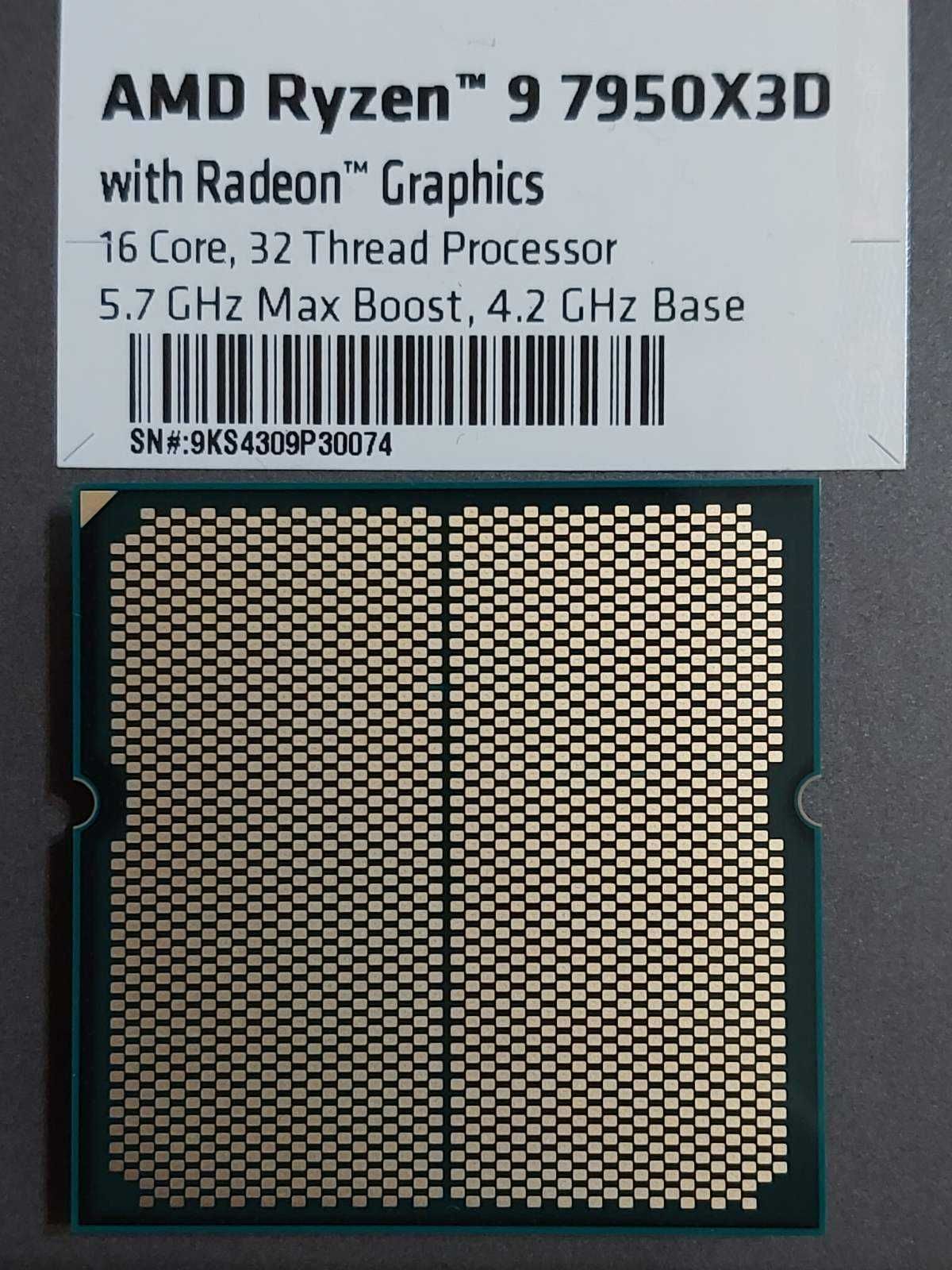 AMD Ryzen 9 7950X3D, 16-ядрен, L3 Cache 128МВ