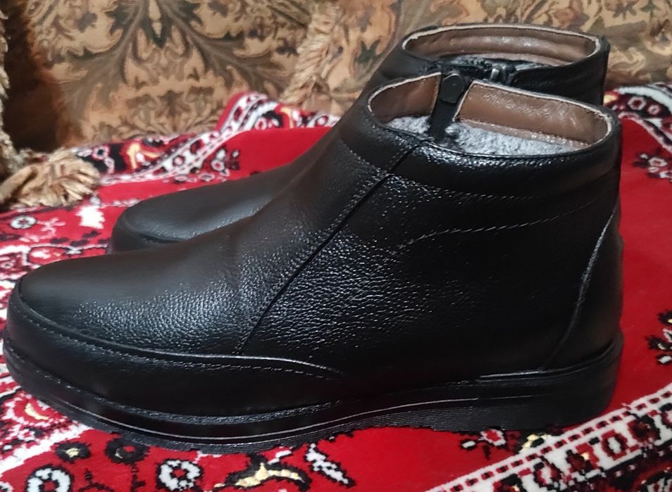 Сапоги мужские полусапожки новые кожа размер 43