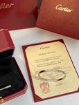 Cartier LOVE Bracelet Slim 17 White Gold 750 Diamonds cu Cutie
