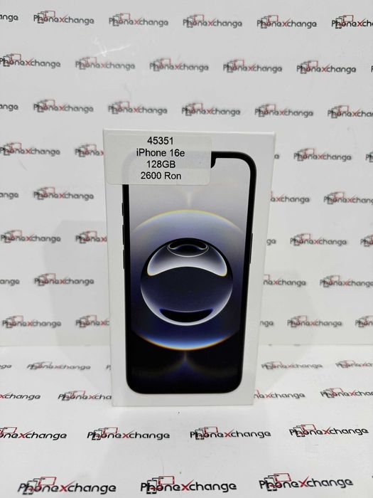 iPhone 16e Black neverlocked 128GB Sigilat