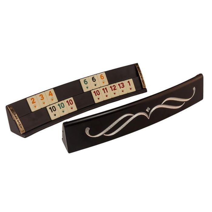 Joc de remi, rummy, remy din lemn masiv semirotund. Dalga 4620.SLV